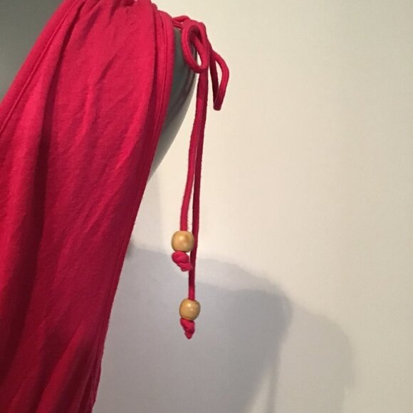 Pink by Victoria's Secret Deep V Tie Shoulder Sundress Size L - Picture 3 of 12